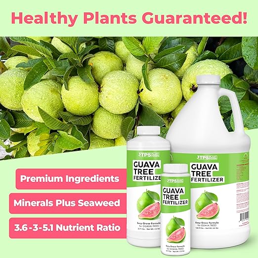 Guava Tree Fertilizer for Guava Trees, Great for White, Pink, and Red Guava Varieties, Liquid Fertilizer by TPS Plant Foods, 32 oz (1 Quart)