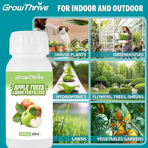 10oz Apple Fruit Tree Fertilizer, Nutrient-Rich Liquid Plant Food for All Fruit Trees, Organic Fertilizer Promotes Strong Branches, Healthy Foliage, and Juicy Apples
