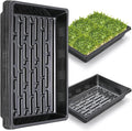 Sckee Upgraded 5 Pack Plant Growing Trays Seed Starting Tray Microgreens Growing Trays Seedling Plant Germination Starter Tray Transplant Fodder Flats, No Holes, No Leakage, Reusable (1017)