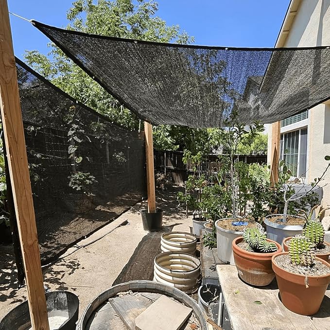 Shade Cloth for Garden Plants Greenhouse, 40-50% Sunblock Neting -for Outdoor Garden Lawn Plant Sun Shade Cloths for Kennel Chicken Coop Easier to Hang Net Cover