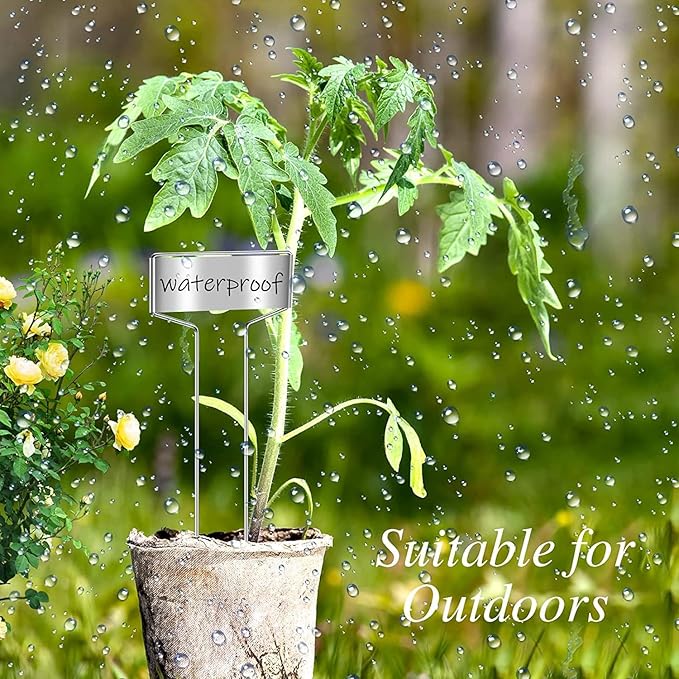 20 Pcs Copper Plant Labels, BetterJonny 25.5cm / 10inch Metal Plant Labels T Type Waterproof | Durable Garden Markers for Outdoor Seedlings & Nursery