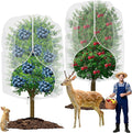 2 Pack Large Fruit Trees Netting 8ftx8ft with Zipper&Drawstring Garden Birds Net Mesh Insect Netting Plant Covers Protection Bags for Blueberry Bushes Shrubs Vegetables Flowers Herbs