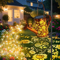 VOOKRY Solar Lights Outdoor Decoration, Large Retro Hanging Metal Solar Watering Can Lights Waterproof Sunflower Garden Decor Outside for Yard Lawn Patio Porch, Gifts for Women Mom Mother's Day