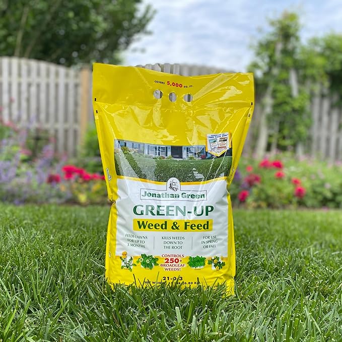 Jonathan Green (12344) Green-Up Weed & Feed - 21-0-3 Grass Fertilizer & Weed Killer (5,000 Sq. Ft.)