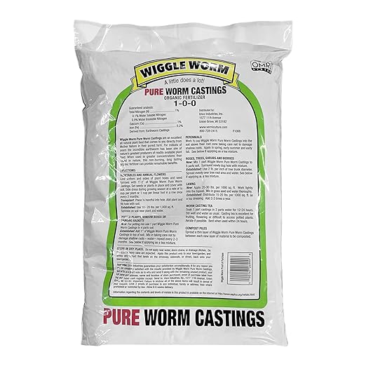 100% Pure Organic Mineral-Dense Worm Castings Fertilizer, 30lbs - Improves Soil Fertility and Aeration for Growing Better Houseplants, Vegetables, and More, Pack of 2