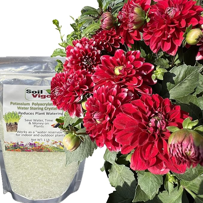 Water Storing Crystals – Commercial Grade Soil Additive & Moisture Retainer – Potassium Polyacrylate Super Absorbent Polymer for Plants, Gardens & Lawns (2)