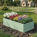 Garvee 6x3x2ft Galvanized Raised Garden Bed Outdoor,Rust-Resistant Raised Garden Beds for Gardening, Easy Assembly Outdoor Garden Box & Planters,Green