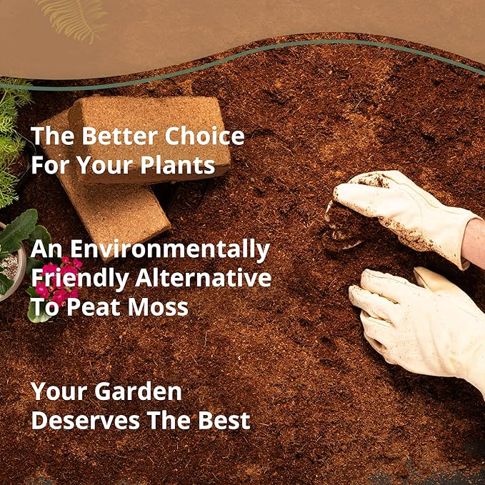 Coco Coir 650gm Bricks (5-Pack) + Worm Bliss (1 Gallon) - Organic Coco Coir for Plants & Worm Castings for Plants - Coconut Coir Bricks - Earthworm Castings Worm Fertilizer - Garden Soil Potting Mix