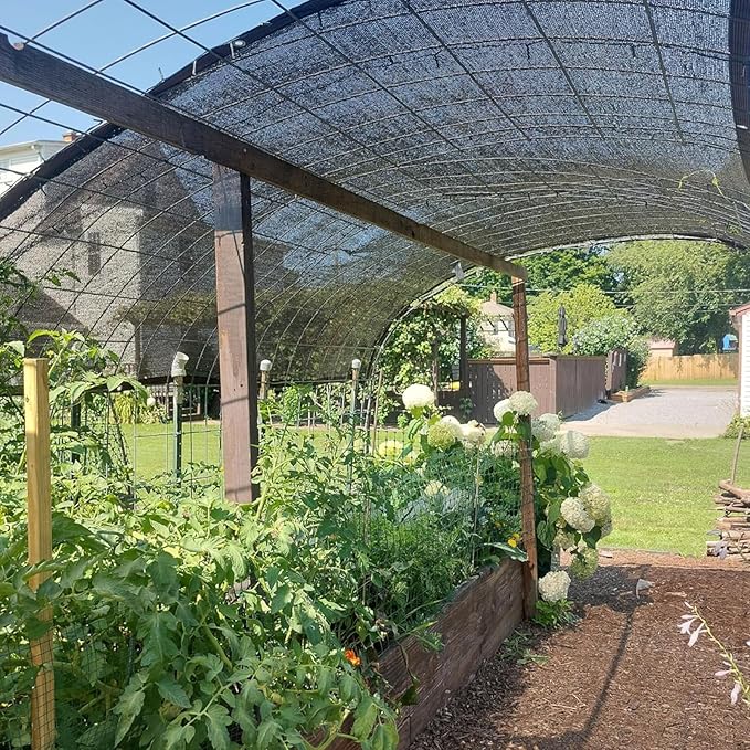 Shade Cloth for Garden Plants Greenhouse, 40-50% Sunblock Neting -for Outdoor Garden Lawn Plant Sun Shade Cloths for Kennel Chicken Coop Easier to Hang Net Cover