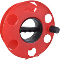 Woods Heavy Duty Cord Storage Wheel - Holds Up to 150 Feet of 16/3 or 125 Feet of 14/3 Gauge Cord - Tangle-Free Design for Extension Cords, Rope, or Hose - - Black