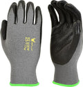 G & F Products - 6 PAIRS Men's Working Gloves with Micro Foam Coating - Garden Gloves Texture Grip Work Glove For general purpose, construction, yard work, Medium, Black, Model Number: 1519M-6 Black