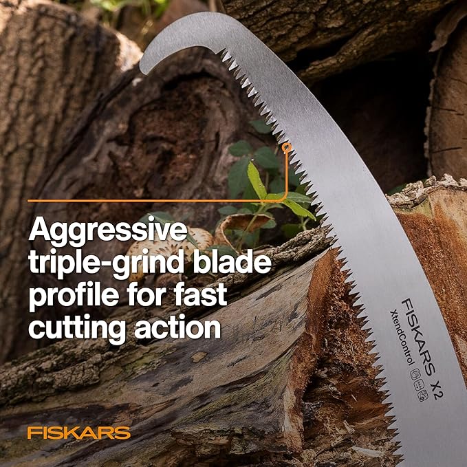 Fiskars XtendControl X2 Hook Bill Replacement Saw Blade, Triple-Ground Tooth Profile for Fast Cutting, Curved Blade for Faster Branch Cuts, Hardened Teeth for Long-Lasting Sharpness