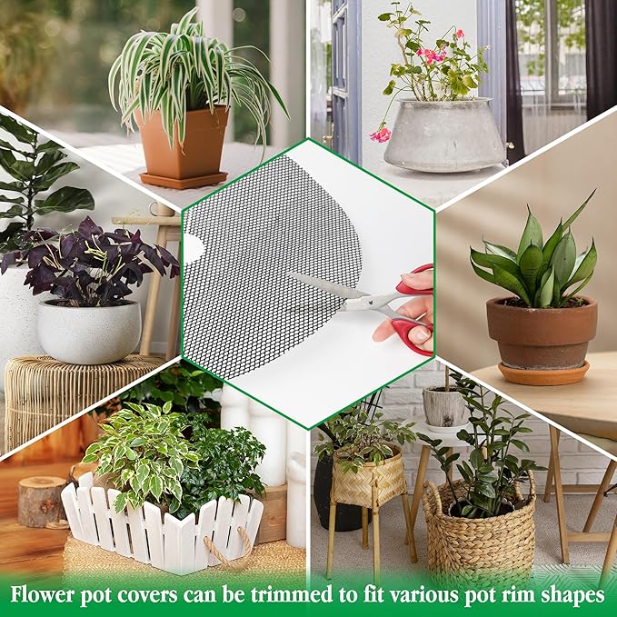 6pc 15.7" Plant Pot Covers from Animals Reusable Plant Pot Grids to Protect Your Plants Keep Pets Out for Indoor & Outdoor Garden Plants Protection