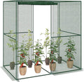 Outsunny 6' x 4' x 6' Crop Cage, Plant Protection Tent with Zippered Doors for Vegetable Garden, Backyard, Green