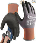 Schwer 3 Pairs Work Gloves with Sandy Nitrile Coating LT5626, Level 6 Abrasion Resistant (Certified) Heavy Duty Gloves with Grip for Men and Women, Ideal for General Use, Mechanic, Construction, S