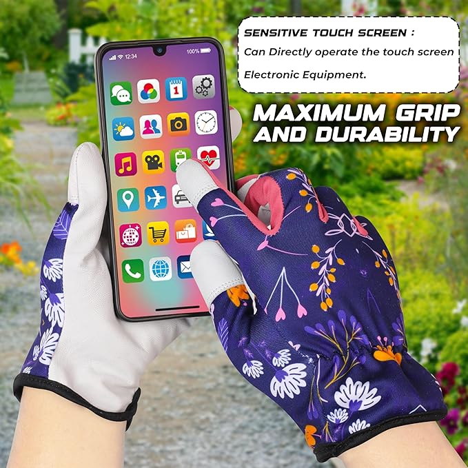 Jazzy Gardening Gloves Thorn Proof Safety Working Glove Leather Work Welding Gardening Glove for Men Women