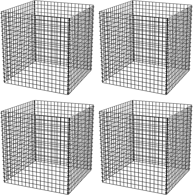 (4 Packs) Wire Plant Protector, 14.8" L x 14.8" W x 15.7" H Plant Protectors from Animals, Large Garden Plant Cage, Protect Plants, Shrubs and Vegetables from Rabbits, Heavy-Duty