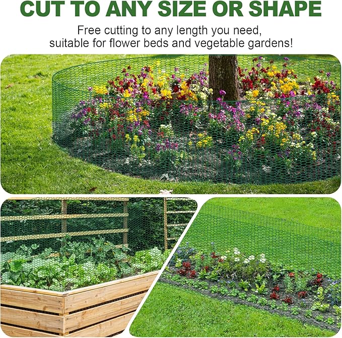 8 Set Strawberry Plant Support with Wire Plant Protectors from Animals, 32.8Ft x 16In Metal Mesh Plant Cage Cover Guards and Strawberry Growing Rack Sets for Garden Strawberry Vegetables Plants