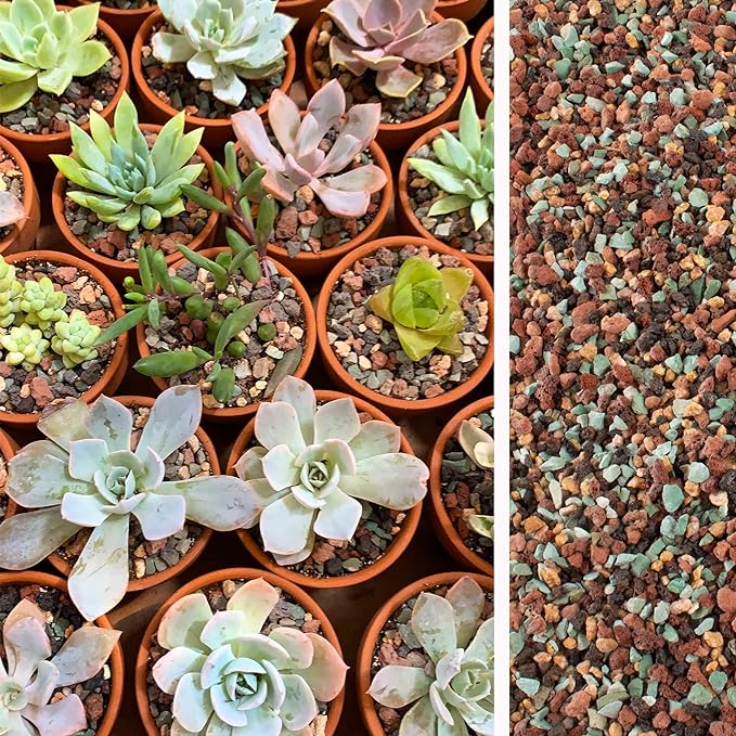 7lb Mix Lava Rocks for Plants in Door -Gravel Pebbles for Bonsai Succulent Cactus Potting Soil and Vase Fillers, Fairy Gardening,Top Dressing