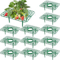 Iceyyyy 12 Packs Square Strawberry Supports-Strawberry Growing Racks- Plant Support Strawberry Stand Holder Growing Frame Keep Berries Clean (Square 12PCS)