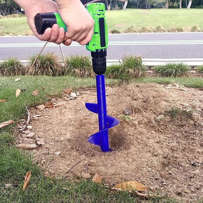 Auger Drill Bit for Planting - 3.5"X16" Heavy-Duty Garden Auger Spiral Drill Bit - Bulb Planter Tool & Auger Post Hole Digger - 3/8" Hex Drive Drill