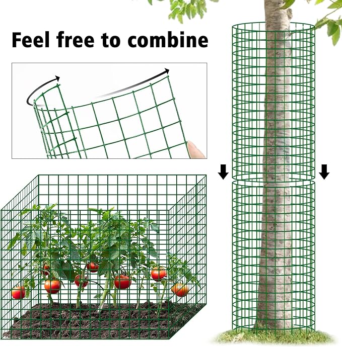 6 Pack Plant Protector from Animals,17'' x 13'' Metal Wire Mesh Garden Plant Cages for Outdoor Gardening,Rabbits Chickens Ducks, for Vegetables, Flowers, Shrubs, Plant Protectors from Deer