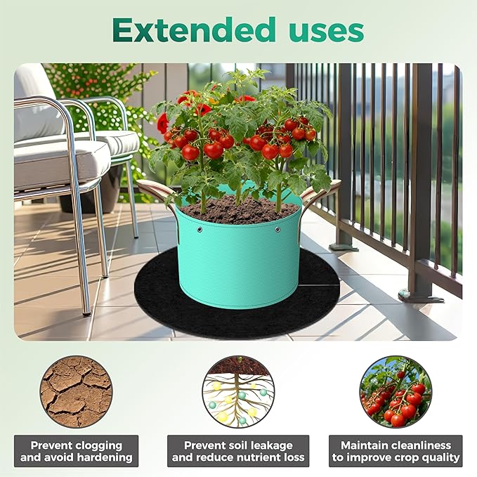 Mulch Tree Ring,28.35" 2 Pack Non-Woven Tree Mulch Ring,Reusable Tree Ring Mulch Mat,Degradable Weed Control Fabric Mat for Landscaping Weed Control Root Protection,Tree Barrier Ring