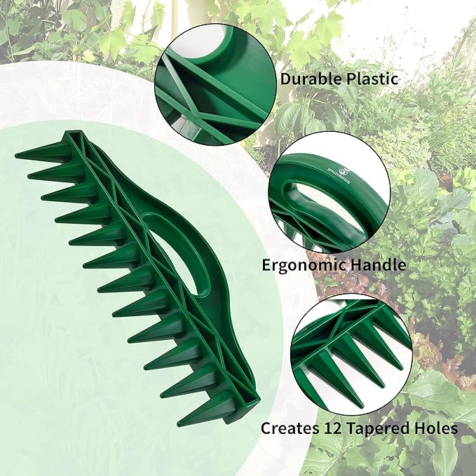 The Row Seeder – Handheld Garden Tool for Precise Seed & Seedling Spacing in Rows & Seed Trays – for Vegetables, Flowers & Herbs. Durable & Ergonomic