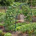 Newtay Arch Trellis for Planter Box Garden Wide Arbor Trellis Metal Arbor for Climbing Plants, Vegetables and Flowers Decorative Outdoor(Green,8 x 2 x 4 ft)