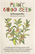 Plant Good Seed Organic Ashwagandha Seeds for Planting: Ayurveda Herb, White Roots - 80 Seed Packet