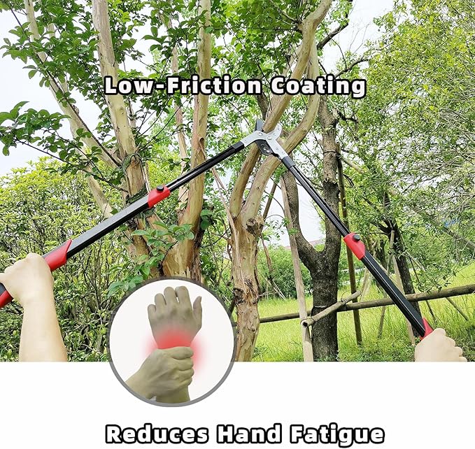 YRTSH Loppers Branch Cutter Heavy Duty Tree Trimmer, Extendable 28-41" Tree Pruner with Compound Action, Tree Cutter with 2 Inch Clean Cut Capacity Chop Thick Branches Effortlessly