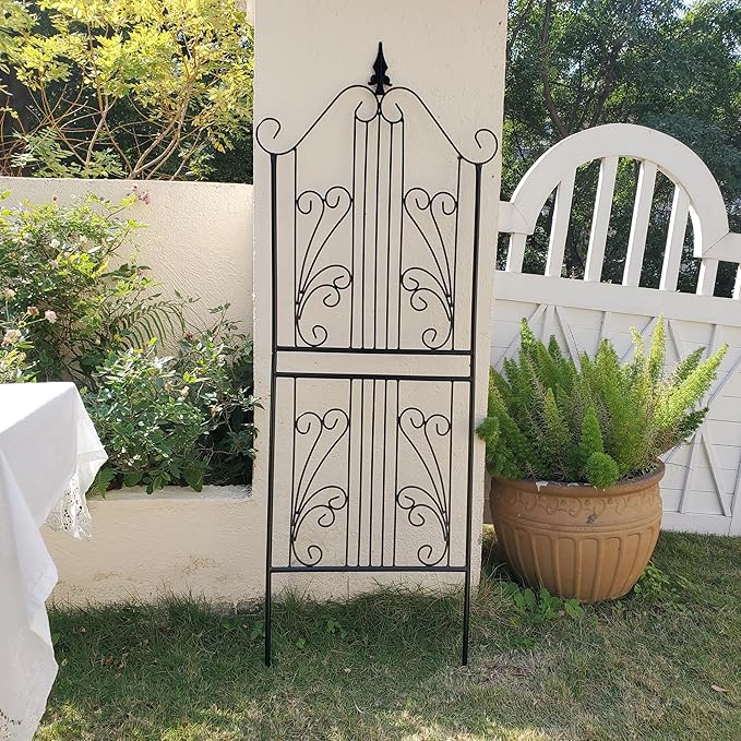 1 Pack Trellis for Climbing Plants Outdoor 59" H x 22" W Rustproof Sturdy Garden Trellis Climbing Plant Support Structure for Climbing Cucumber Tomato Rose Vegetable Flower Plant Trellises