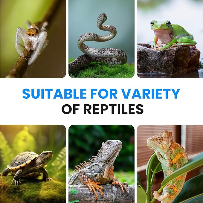 Simple Deluxe 8X12 Inch 16W Reptile Heating Pad with Adjustable Thermostat Under Tank Terrarium Heating Mat for Turtles, Lizards, Frogs, and Other Reptiles, 2 Pack