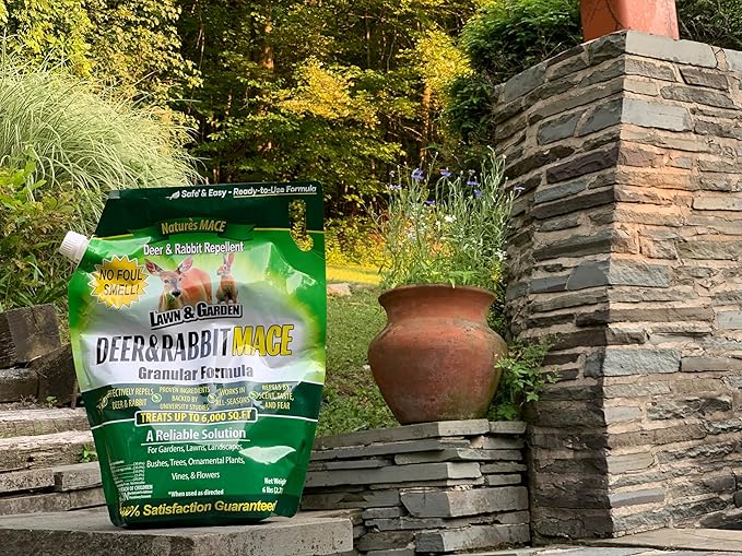 Nature's MACE Deer and Rabbit Granular Repellent, 75 lb, Repel Deer from Your Garden, Yard, Landscape, Flowers, Create a Deer Free Barrier, Deer Deterrent Granules, People and Pet Safe Granules
