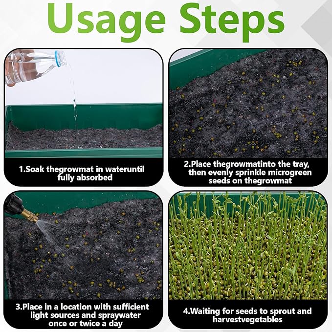 Adnee 145 x 35 Inch Automatic Plant Watering Mat-3mm Thick Self Watering Capillary Mat-Felt Plant Water Wicking Mat for Seed Sprouting Hydroponics Potted Plants