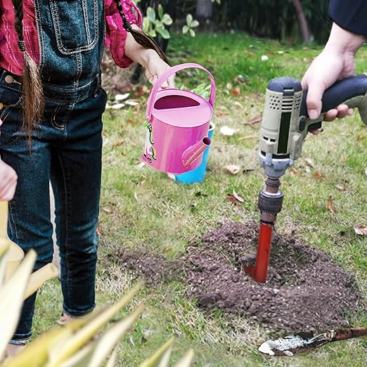 TCBWFY 4"x12" Auger Drill Bit for Planting Digging Holes,Garden Plant Flower Bulb Auger Spiral Drill Rapid Bulb Planter Earth Auger Bit Post or Umbrella Hole Digger for 3/8"Hex Drive