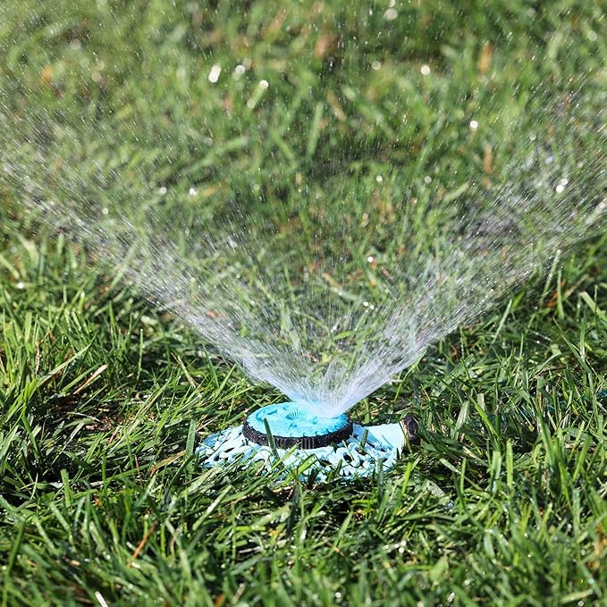 Melnor 65101-AMZ Sprout Metal 8-Pattern Sprinkler and QuickConnect Product Adapter Amazon Bundle, Gooseberry Green