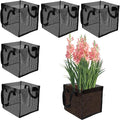 6PCS Mesh Aquatic Pond Plant Baskets, 2 Gallon Large Pond Planting Bags Reusable Aquatics Planter Pot Water Lily Growing Container with Handles for Lotus Bog Plant Garden Terrestrial Plants, 7.9"