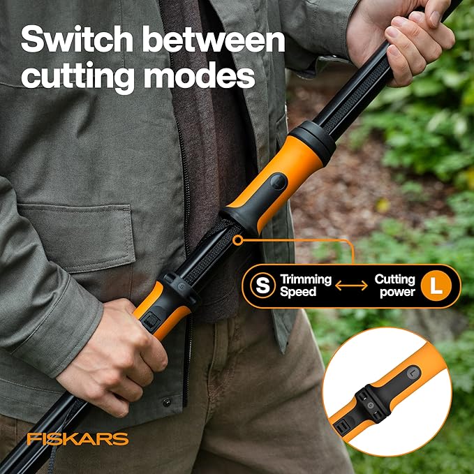 Fiskars DualAction Tree Pruner – Telescoping Tree Pruner with Dual Cutting Modes, Extendable 13 ft Reach, 32 mm (1.25") Cutting Capacity