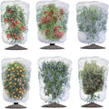Drawstring Blueberry Netting for Bushes - 6 Pack 5.91×5.25Ft - Easy Install Reusable Garden Netting, Protective Mesh for Fruit Trees & Tomato Plants, Blocks Birds, Squirrels & Insects