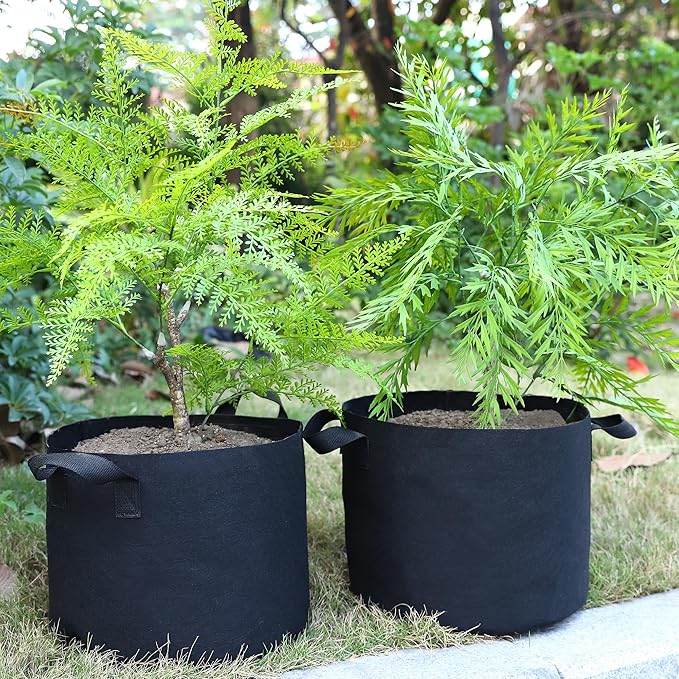 12-Pack 3 Gallon Plant Grow Bags, Heavy Duty Aeration Fabric Pots with Handles for Garden and Planting Outdoor
