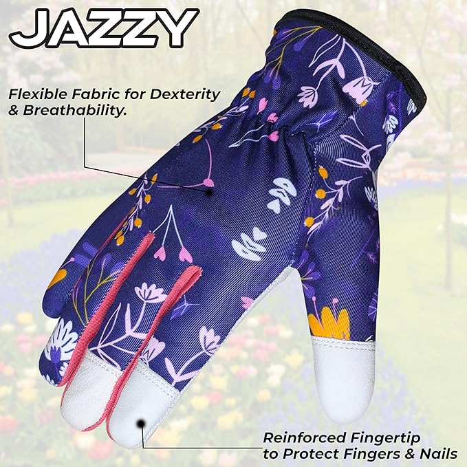 Jazzy Gardening Gloves Thorn Proof Safety Working Glove Leather Work Welding Gardening Glove for Men Women