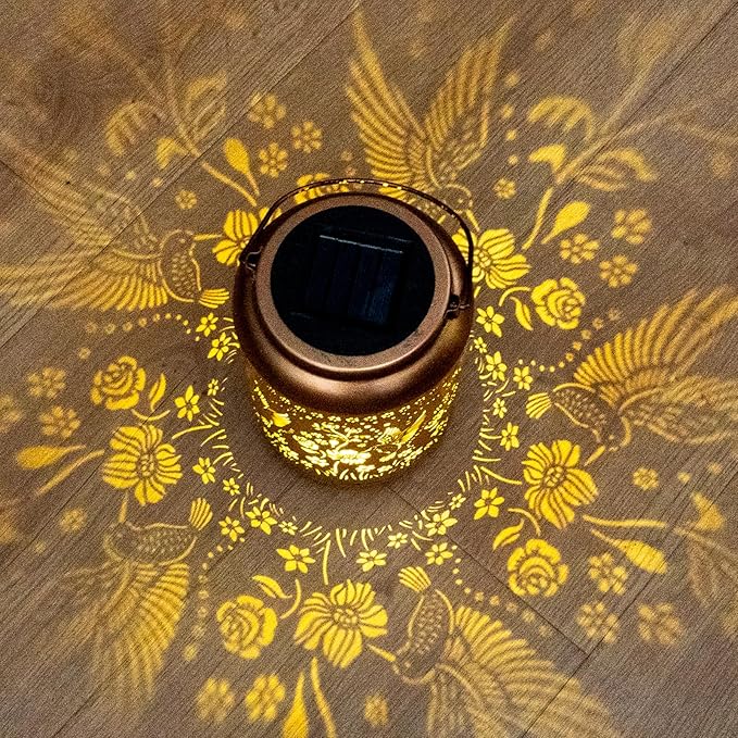 Mothers Day Gifts for Mom Grandma, Hummingbird Solar Lanterns Outdoor Waterproof, Upgraded Metal Bird Garden Decor Lights for Yard Patio, Unique Birthday Gifts for Women