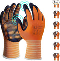 Schwer 6 Pairs Safety Work Gloves MicroFoam Nitrile Coated, Level 4 Abrasion & A1 Cut Resistant Nylon Working Gloves with MicroDot Grip, Touchscreen, Used for General Work, Gardening, LT5619, S