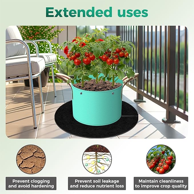 Tree Mulch Ring, 10 Pack 16" Non-Woven New Tree Protector, Reusable Tree Ring Mulch Mat, Degradable Weed Control Fabric Mat for Landscaping Weed Control Root Protection, Tree Barrier Ring