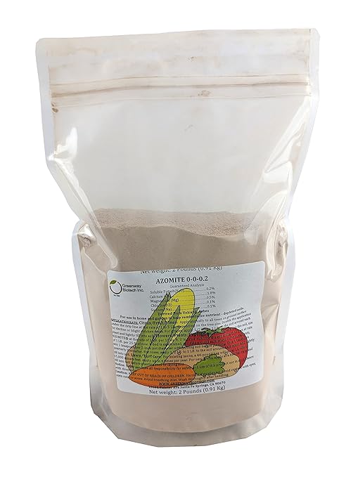 Greenway Biotech, Inc. Azomite Rock Dust Volcanic Ash Organic Fertilizer with Micronutrient & Trace Minerals- Natural Mineral Soluble Plant Fertilizers for Enhances & Increases Crop Yield- 2 Pounds