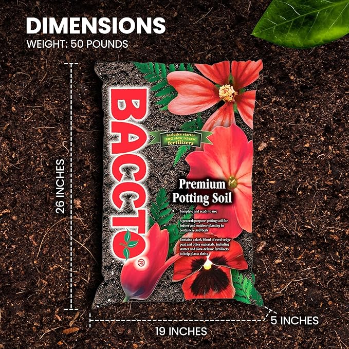 Michigan Peat General All Purpose Potting Soil with Perlite for Indoor Outdoor Pots, Planters, Raised Bed, and Container Gardening, 50 Pounds (3 Pack)