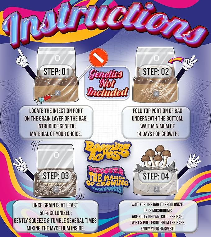 | The Magical 5lb All-in-One Mushroom Grow Bag | Mushroom Grow Kit | Harvest Your own Happiness | Discover The Magic of Growing Mushrooms - 5lb Grow Bag Mushroom Starter Kit