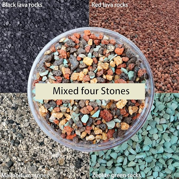 12lb Mix Lava Rocks Pebbles for Plant, Pumice Potting Soil Mix Decorative Top Dressing Landscaping Gritty Rock for Succulent, Bonsai, Cactus, Vase Filler