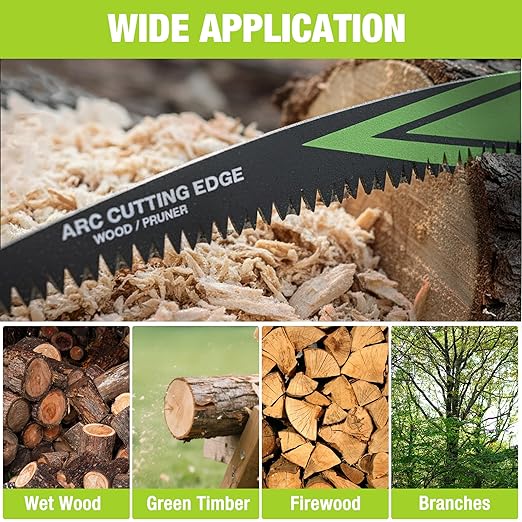 WORKPRO 12" Japanese Teeth Wood Pruning Reciprocating Saw Blades Set, Arc Cutting Edge 6TPI Pruning Saw Blades for Tree Pruning, Wood Cutting, Durable & Sharp, 3 Pack